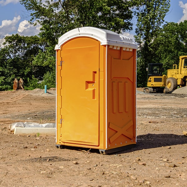 what is the maximum capacity for a single portable restroom in Guernsey IA